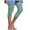 Green, variant on WIZUTIZ Womens Yoga Pants Capri Vintage Stylish Slim Lace Trim Yoga Cropped Pants Elastic Spandex Mid Rise 3/4 Length Cropped Pants Solid Sweatpants for Lady Running Shopping Gray