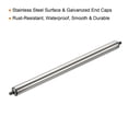 thumbnail image 3 of Uxcell Stainless Steel Gravity Conveyor Roller Transmission Galvanized End Silver 1.5"x24", 3 of 5