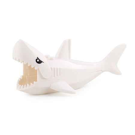 DIY Model Kids Gift Assembling Building Blocks Shark Figures Assemble Toys Building Toy WHITE