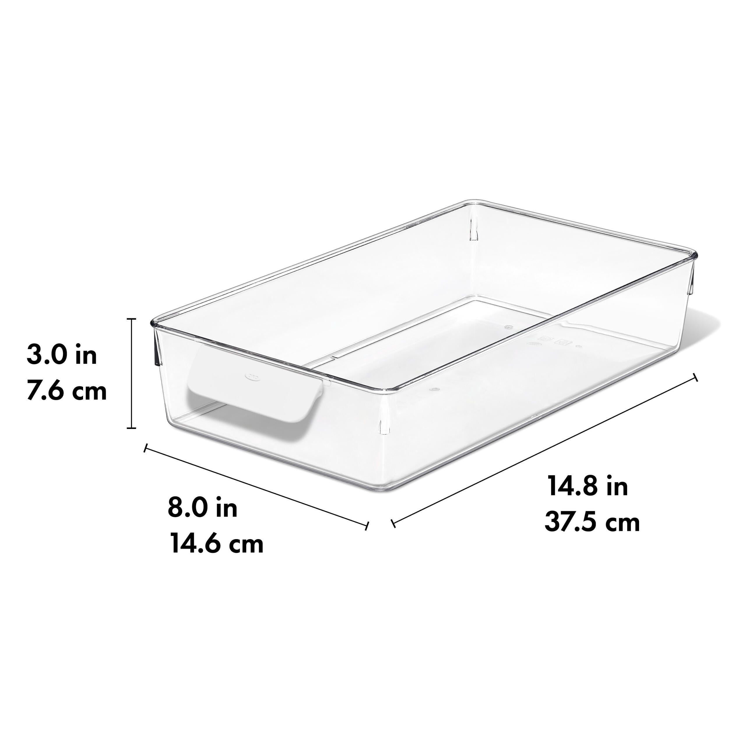 OXO Refrigerator Organizer Container with Handle, 8-Inch x 14-Inch, Clear