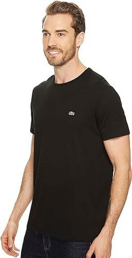 Tシャツ・カットソー Lacoste Men's Black Crew Neck T-Shirt TH6709-031 s-l400.png
