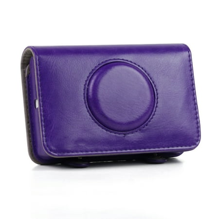 ETEREAUTY Colorful PU Leather Protective Case Camera Bag for Snap Touch (Purple)