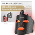 thumbnail image 1 of Máscara facial LED HOLYLOOK Reglow 2 inalámbrica 850 nm NIR, 1 of 9