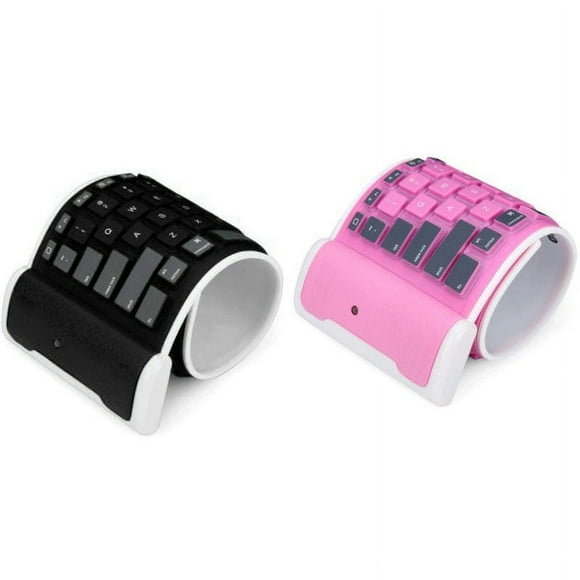 Wireless Bluetooth Keyboard Foldable Roll PC Up Silent 87key Keypads Soft Silicone Flexible Keyboard For PC Huawei iPhone Tablet