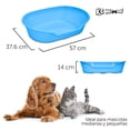 thumbnail image 2 of KE WOOW Cama Chica para Perro, Gato, Conejo y otras Mascotas, Cesta de Plástico, Incluye Colchón Doble Cara, Color Azul KE WOOW Cama Plana con colchón Chica, 2 of 10