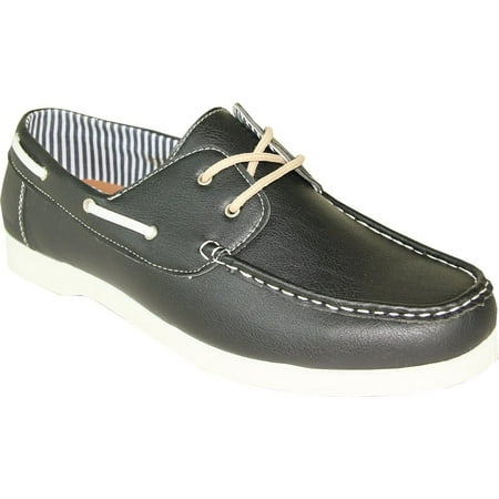 

CORONADO Men Boat Shoe COSTA-1 Classic Comfortable Boat Shoe with a Moc-Stitched Toe Black 9.5M