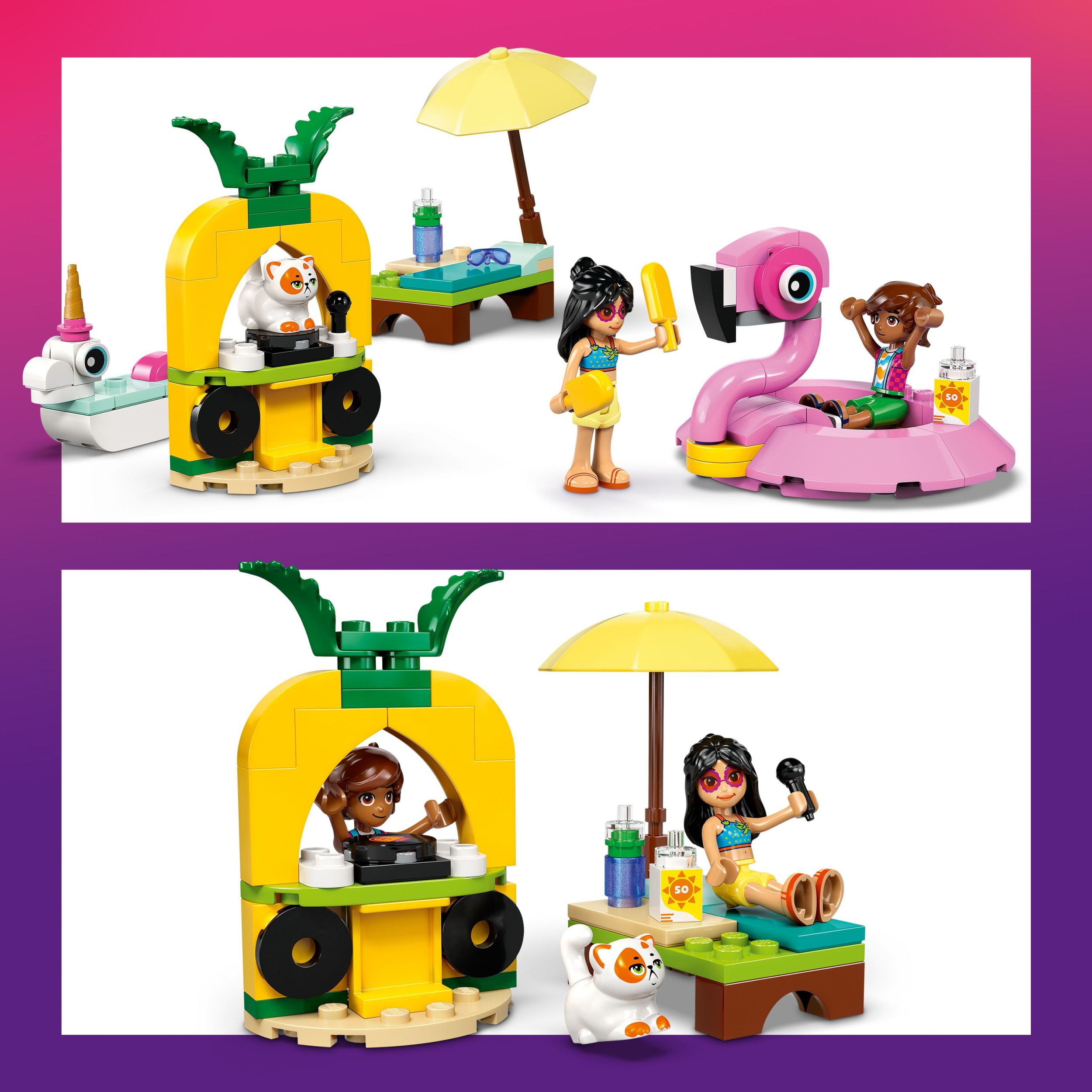 LEGO Friends La Soirée Piscine avec la Licorne et le Flamant Rose, Ensemble de Construction de Jouet 42658 LEGO La soirée piscine 42658