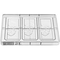 thumbnail image 2 of Greyas CM 3849 Louis Amado Clear Polycarbonate Chocolate Mold Candy Mould with 3 Breaking-Heart Rectangular-Tablet Cavities, Each 70mm x 140mm x 8.25mm High, 2 of 6