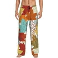 thumbnail image 2 of Lsque Fall Maple Leaves Print Men's Pajama Pants, Lounge Pant - Comfortable Home Wear,Elastic Waistband, Stylish Design-X-Large, 2 of 9