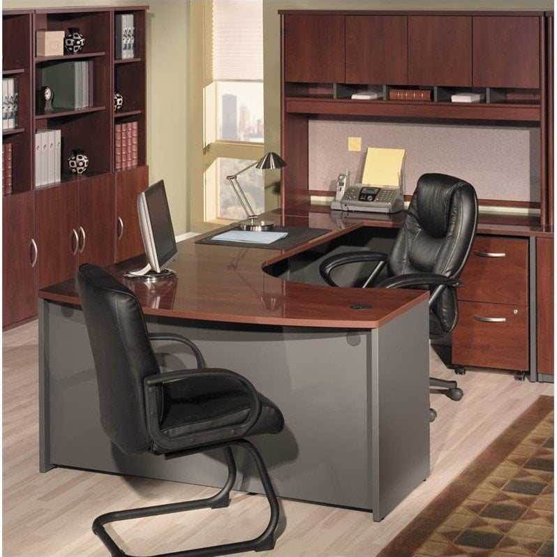 Bush Business Furniture Series C 4Piece RightHand Bow Front Desk