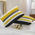 thumbnail image 3 of Yellow Black Outdoor Pillow Covers Pack of 2 Striped Gradient Wood Grain Modern Art Waterproof Throw Pillow Covers Decorative Cushion Cases for Patio Garden Tent Balcony Couch 20x12 inch, 3 of 8