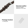 thumbnail image 3 of Uxcell Genuine Leather Band Smooth Flat Leather Watch Strap for Men and Women Dark Brown/Silver Tone 10mm, 3 of 7