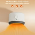 thumbnail image 4 of VBODN Space Heater, 1200W Electric Heaters Indoor Portable With Thermostat, Fast Heating Ceramic Room Small Heater With Heating And Fan Modes for Car Indoor Home Dorm Office, 4 of 9