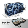 thumbnail image 3 of Uemuo Blueberry Pattern Portable Toiletry Bags with Handle, Waterproof travel Make up Bags for Women, Large Capacity Travel Cosmetic Bags, 3 of 9