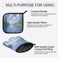 thumbnail image 3 of Yayeee Oven Mitts and Pot Holder Set of 2 Heat Resistant Kitchen Gloves Baking Hot Pad, Blue Sky and River, 3 of 5