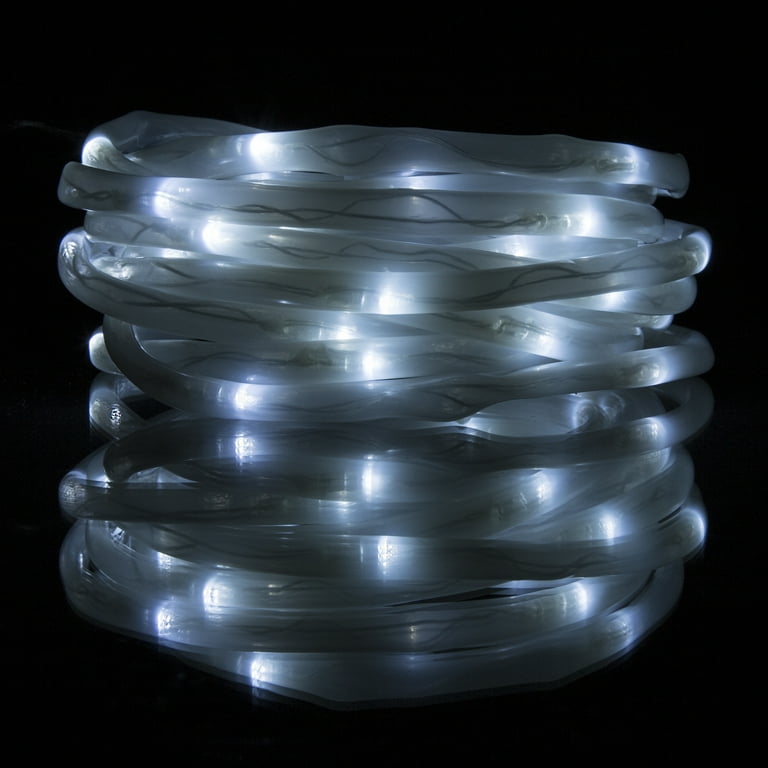 Solar Rope Light - 23 Feet - 50 White LED Lights by Pure Garden Solar Rope Light - 23 Feet - 50 White LED Lights by Pure Garden