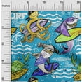 thumbnail image 2 of oneOone Cotton Poplin Medium Blue Fabric Ocean Life Dress Material Fabric Print Fabric By The Yard 56 Inch Wide, 2 of 6