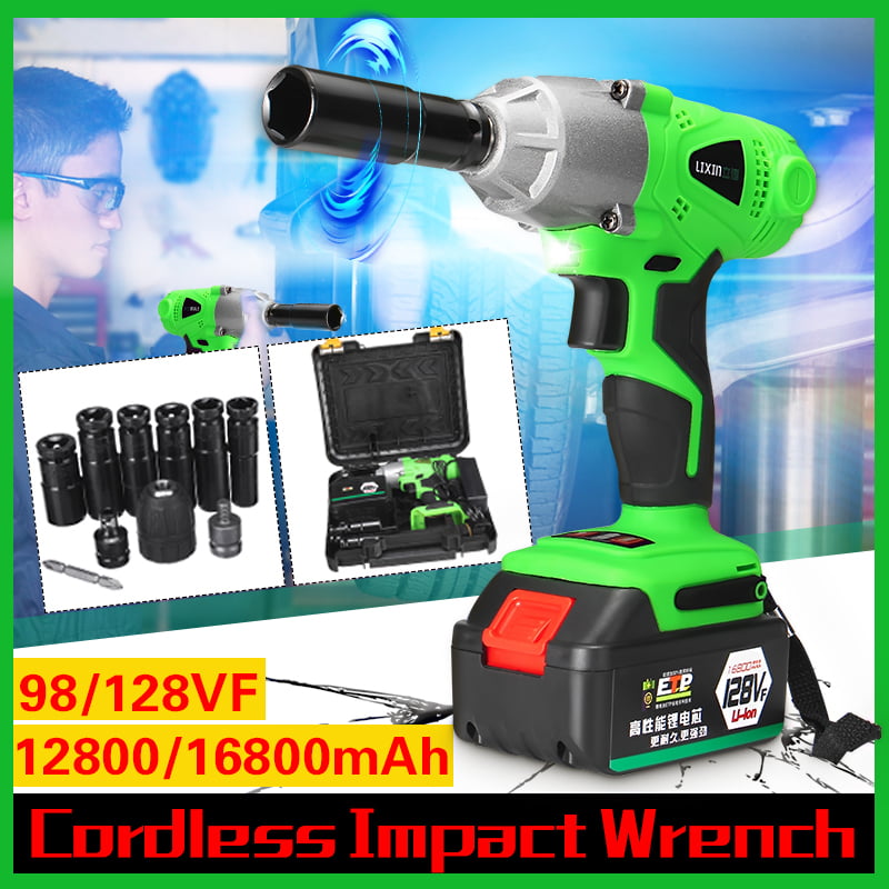 Box Details about   168V 1/2" Cordless Electric Impact Wrench Socket Set Brushless Battery 