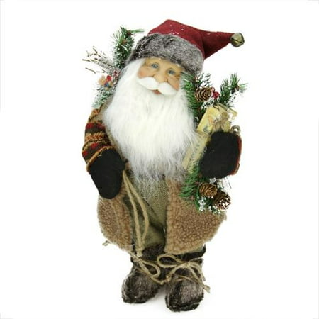 Northlight Seasonal Country Rustic Standing Santa Claus Christmas ...