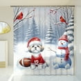 thumbnail image 3 of Hello Winter Shih Tzu Football Snowman Welcome Snowy Morning Shower Curtain Lion Dog Lover Gifts Waterproof Bathroom Bathtub Curtain - 01012, 3 of 5