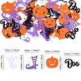 thumbnail image 2 of 100Pcs Pumpkin Ghost Confetti, Halloween Party Confetti Orange Pumpkin Ghost Boo Witch Legs Table Scatter Metallic Foil Sequins for Spooky Dinner Backdrop Invitation Filler Festive Card Decor, B, 2 of 7