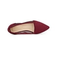 thumbnail image 4 of BLISSFUL STEP Women's Pointed Toe Mesh Slip-on Ballet Flats Burgundy 10.5, 4 of 6