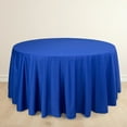 thumbnail image 4 of BalsaCircle 120 in Royal Blue Premium Scuba Polyester Round Tablecloth Party Linens Wedding Events Decorations Supplies, 4 of 8