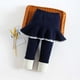 thumbnail image 5 of Vestido Para Niñas, Ropa Para Niñas, Pantalones De Otoño Invierno, Pantalones Elásticos, Mallas Casuales Cálidas Cepilladas Estampadas, Culottes Falsos De Dos Piezas Azul Marino Odeerbi  LM103-10980, 5 of 5