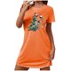 thumbnail image 5 of Camisón corto de talla grande para mujer, camisón de manga corta con estampado de pecho a la moda, camisón para mujer, 5 of 5