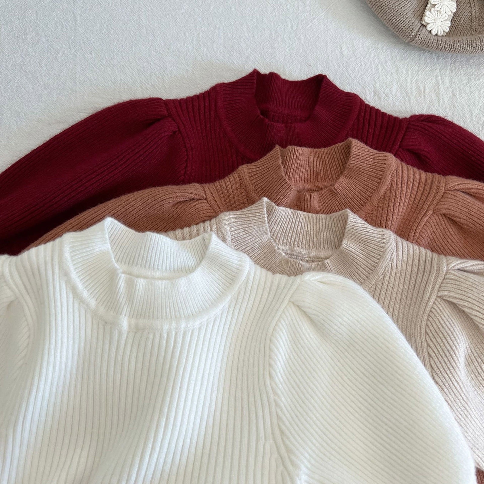 Sweater Dress,Toddler Girl Knit Sweater Dress Kids Long Sleeve Casual Birthday Party Dresses,Fall Sweater Dress,6-12 Months,Z01 White