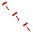 thumbnail image 1 of Wweixi Delicate Embossed Pattern Painting Roller with Plastic Handle Add Touch of Sophistication to Living Space Red Type A 3Set, 1 of 6