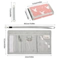 thumbnail image 3 of JIALIOU Nylon Trifold Card Wallet with ID Window Zipper Pocket for Men Women Teen White Flying Birds, 3 of 7