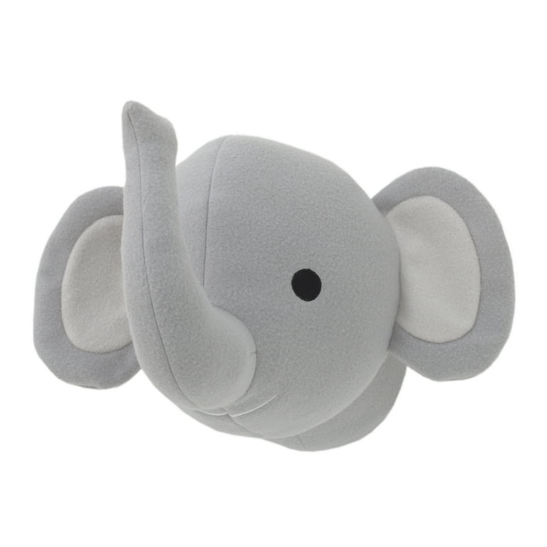 Little Love by NoJo Grey Elephant Plush Head Wall Décor