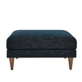 thumbnail image 3 of Ottoman Accent Chair, Blue Navy, Fabric, Living Kitchen Cafe Bistro Hospitality Restaurant, Modern Contemporary HB36240, 3 of 8