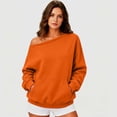 thumbnail image 2 of XINXIAOO Boatneck Sweatshirts for Women Pullover Clothes Long Sleeve Lightweight Outfits Clothes, 2 of 7