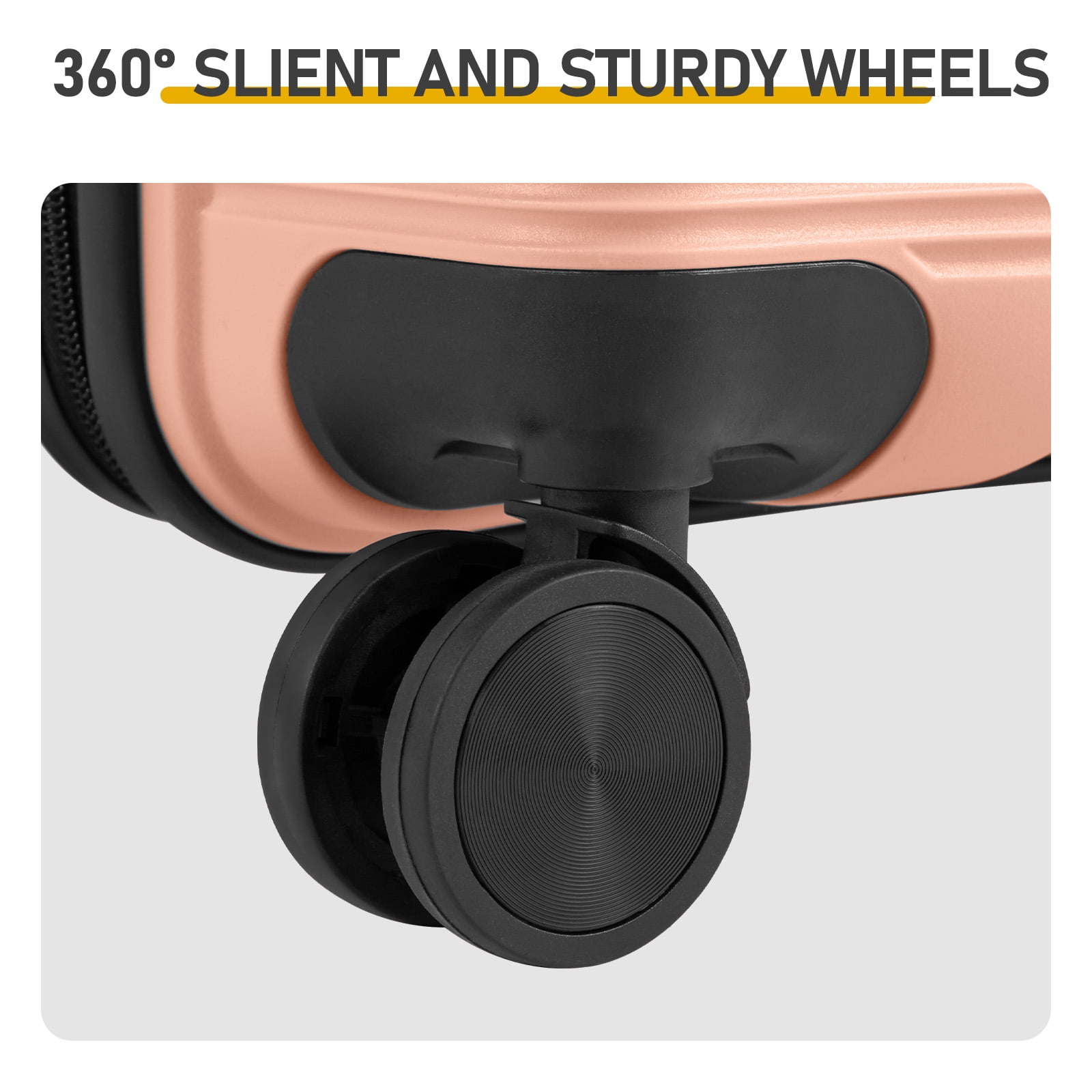 28 Inch Expandable Hard Shell Checked Suitcase, 360 Silent Spinner Wheels Luggage for 7+ Days Long Family Travel