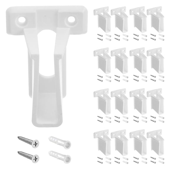 MLINS 20pcs Plastic Shelf Brackets Wall Mount Closet Shelf Holder with Screws Wire Shelf Support Curtain Rod Bracket Wall Mount Brackets for Shelves Closet