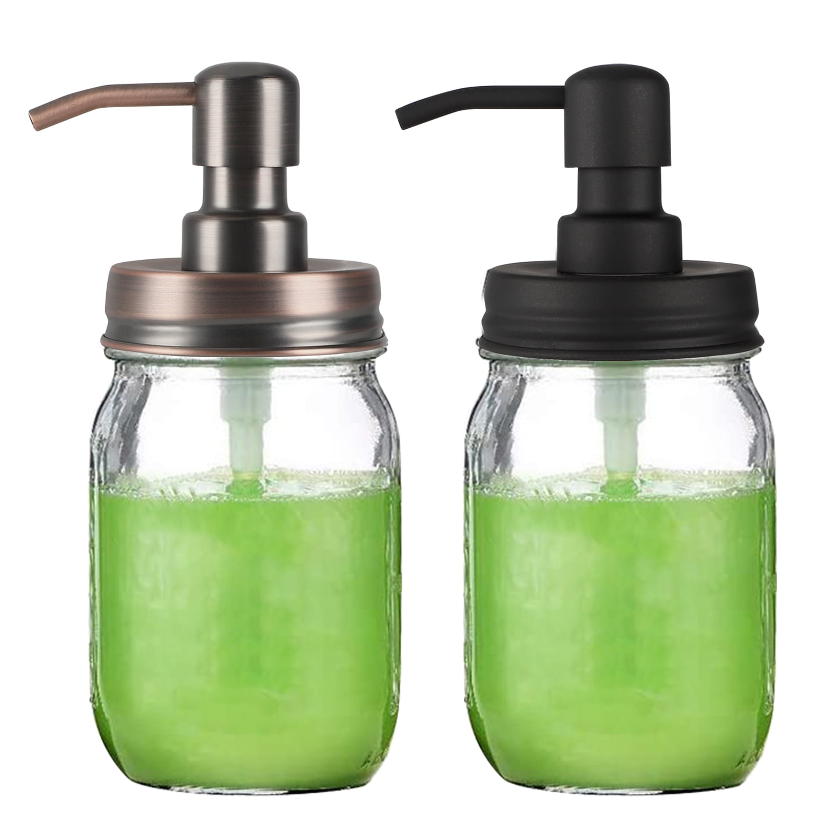 2/1 Pack Mason Jar Soap Lotion Dispenser Rustproof Lid with Stainless