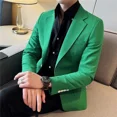 thumbnail image 4 of Chaqueta corta de un solo pecho para hombre, trajes y blazers amarillos para hombre, abrigos, moda 2024, ropa elegante de moda, novedad, 4 of 4