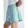 thumbnail image 4 of Free Assembly Women's and Women's Plus Ruffle Trim Cotton Poplin Shorts, 2.75" Inseam, Sizes XS-4X, 4 of 5