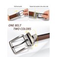 thumbnail image 3 of Timarkment Belts for Men Reversible Leather Men's Belts Black Brown Mens Belt One Belt Reverse Two Side, 3 of 6