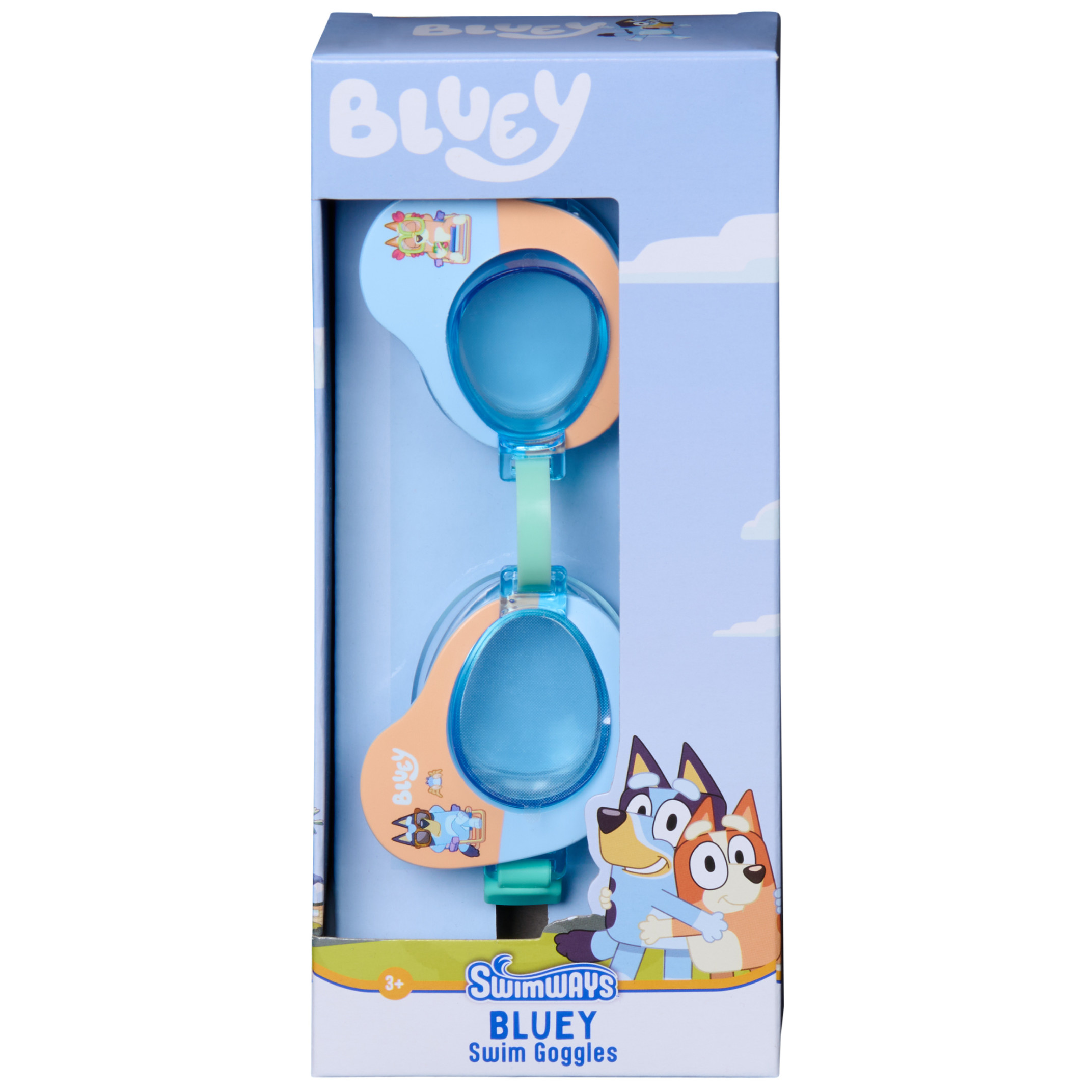 (2 pack) Swimways Bluey Swim Goggles, Bluey Water Toys, Pool Accessories for Kids Aged 3 & Up