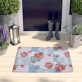 thumbnail image 2 of Pioneer Flower Floral Print Flannel Non Slip Door Rugs,Washable Door Mats Indoor,Decorative Door Mats,Dirt-Resistant and Absorbent Doormat for Entrance,Bedroom,Kitchen,Bathroom,23.5"x16", 2 of 5