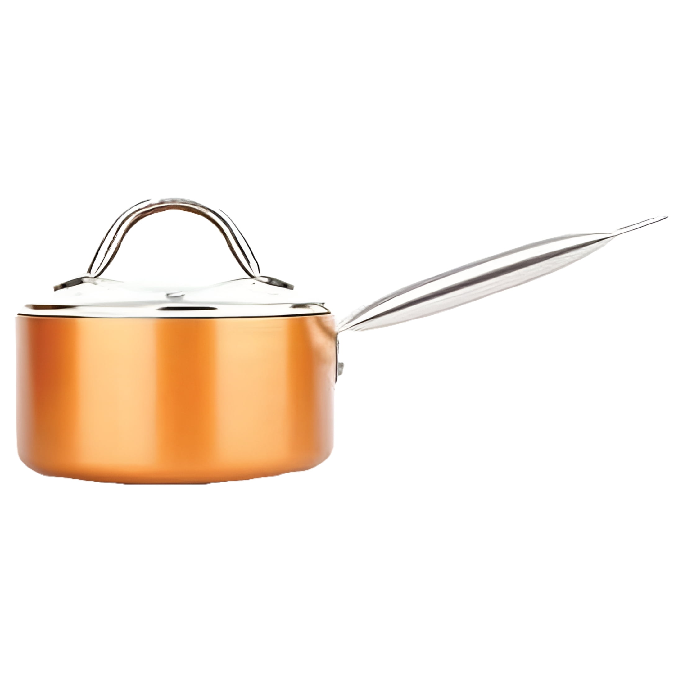 Copper Pan 10-Piece Luxury Induction Cookware Set Non-Stick, 21.5 x 11.5 x 11 inches Light color
