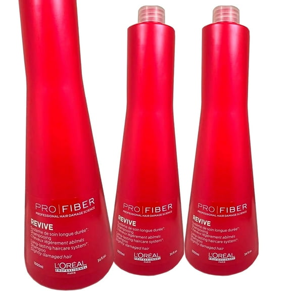 L'Oreal Professional Pro Fiber REVIVE shampoo 34 fl oz - Pack of 3