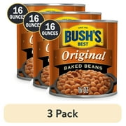 (3 pack) Bush's Original Baked Beans, Canned Beans, 16 oz Can