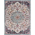 thumbnail image 4 of BoutiqueRugs Tigris Traditional Area Rug - Beige, Ivory, Aqua - 6'7" Round, 4 of 9
