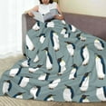 thumbnail image 6 of Pofeuu Penguin Print Ultra-Soft Micro Fleece Blanket,for Bed Or Sofa,All Season Throw Blankets Flannel Blanket-50"x40", 6 of 7