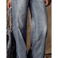 thumbnail image 3 of Jeans elásticos de cintura media rasgados vintage de los años 90 para mujer 2022Gray3X-Large, 3 of 5