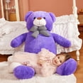 thumbnail image 4 of IKASA Giant Teddy Bear Stuffed Animal Plush Toy,Large Jumbo Teddy Bear 47" Purple Huge Cute Soft Toys,Big Size Plushy Fluffy Fat Oversized Plushie,Gifts for Kids Girls Boys Girlfriend Children, 4 of 5